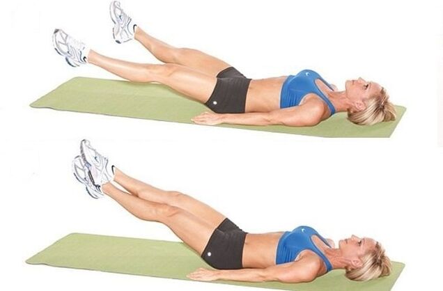Exercise scissors exercise lower abdominal muscles
